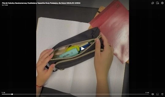 Double extendable pencil case - pink Maaleo 24519