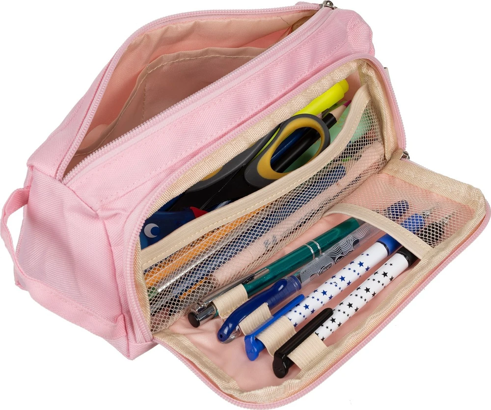 Double extendable pencil case - pink Maaleo 24519