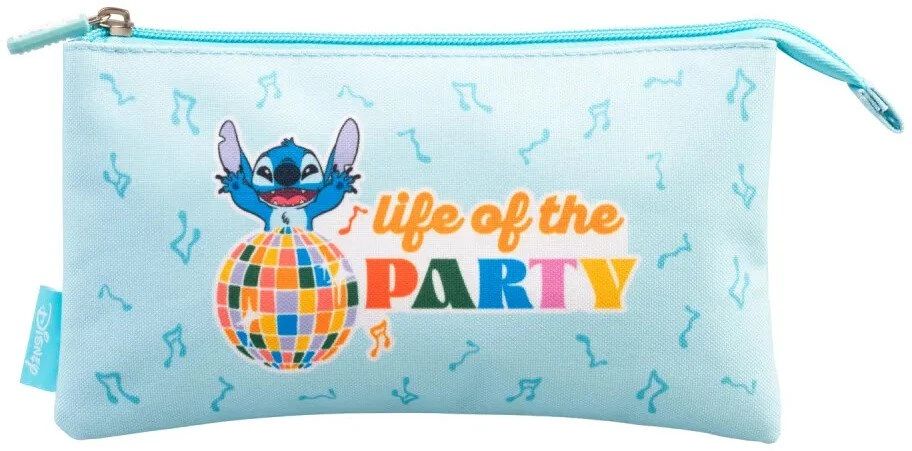 Disney Stitch - 3 skyrių pieštuko dėklas iš „Waves“ kolekcijos