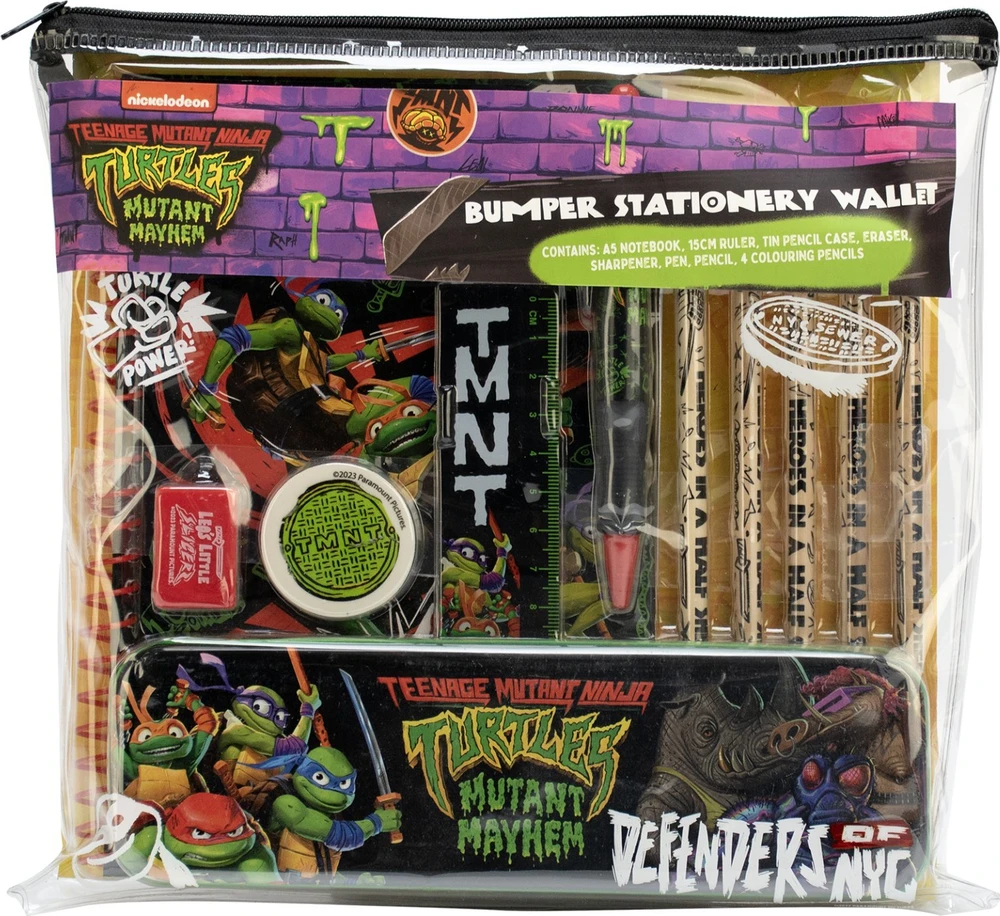 Pieštukų dėklas Thumbs Up ThumbsUP! Kanceliarinių prekių piniginė – Bumper Compact – TMNT-Mayhem