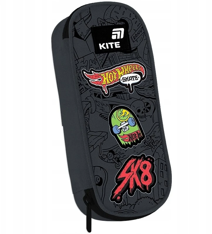 Kite Pieštukas case without supplies HW26-599. 21 cm x 8.5 cm. juodas