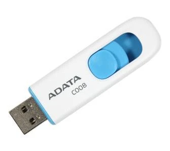 Ištraukiamas atmintukas Adata C008 32GB Baltas/mėlynas