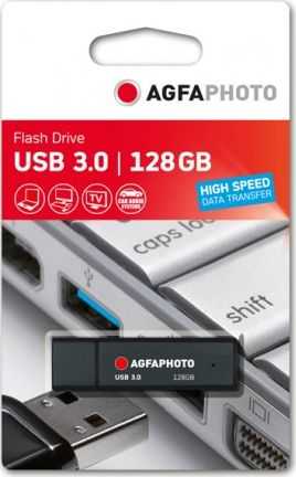 AgfaPhoto USB 3.2 Gen 1 128GB juoda