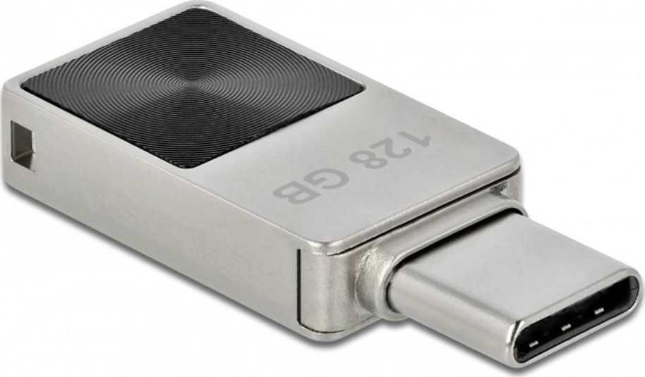 STICK DELOCK Mini USB 3.2Gen1 USB-C Speicherstick 128GB Metallgeh.
