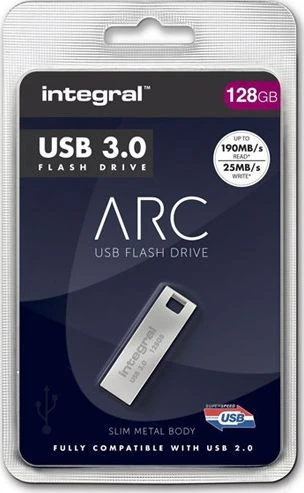 Pendrive Integral Metal Arc 3.0, 128 GB (INFD128GBARC3.0)