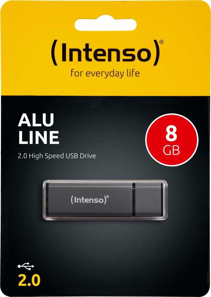 Intenso Alu Line Pendrive, 8 GB (3521461)