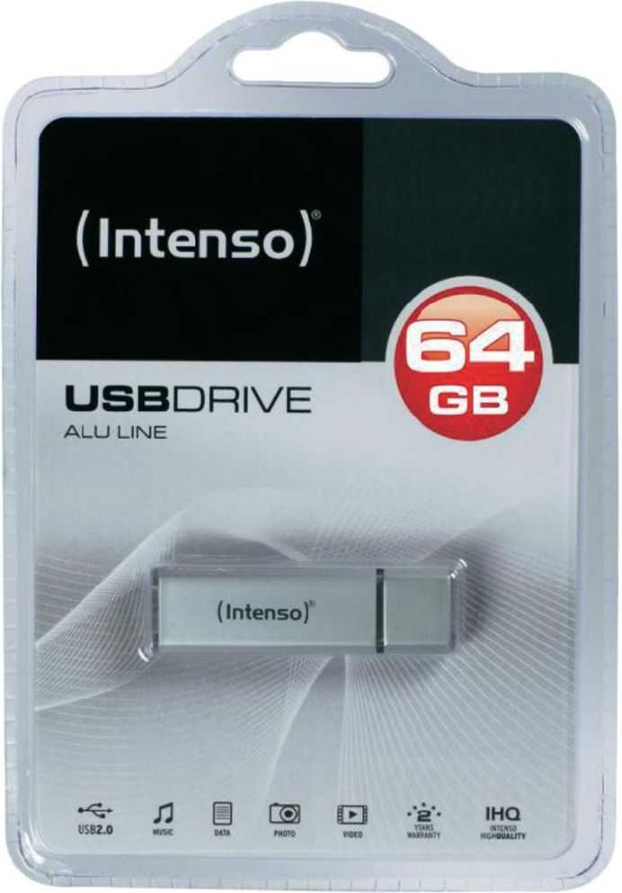 PAMIĘĆ USB USB2 64GB Sidabrinis 3521492 INTENSO