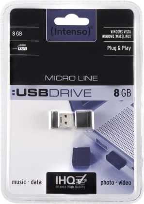 USB atmintinė Intenso Micro Line, 8 GB (3500460)