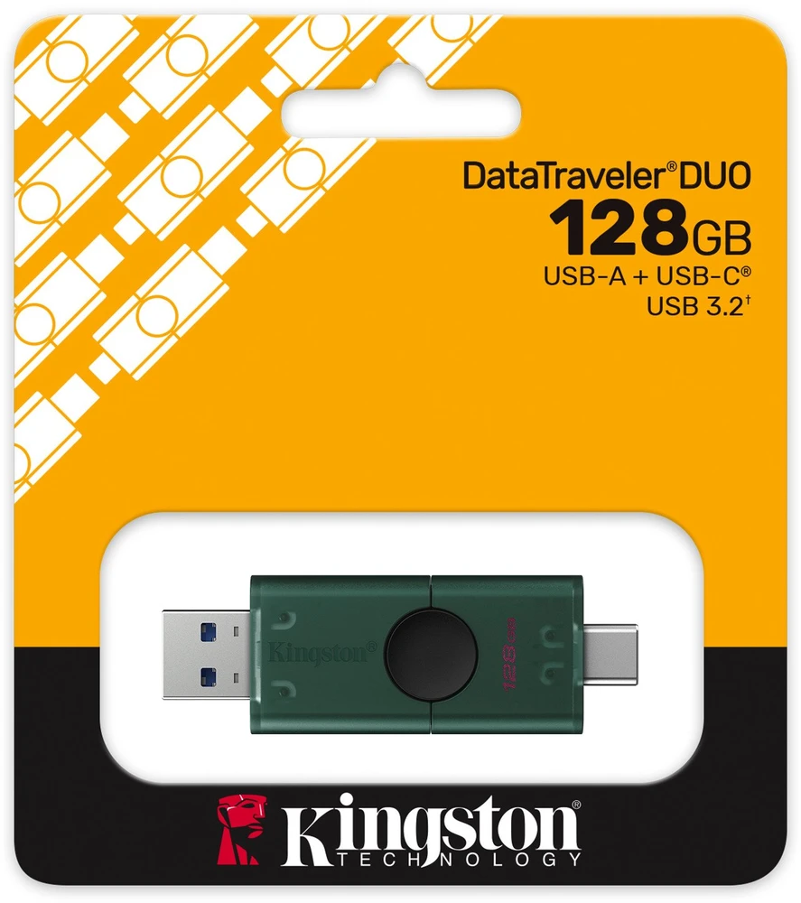 KINGSTON 128GB USB-A + USB-C 3.2 Gen 1 DataTraveler DuoG2