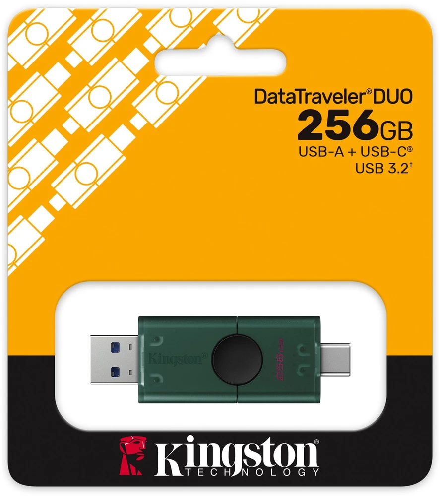 KINGSTON 256GB USB-A + USB-C 3.2 Gen 1 DataTraveler DuoG2