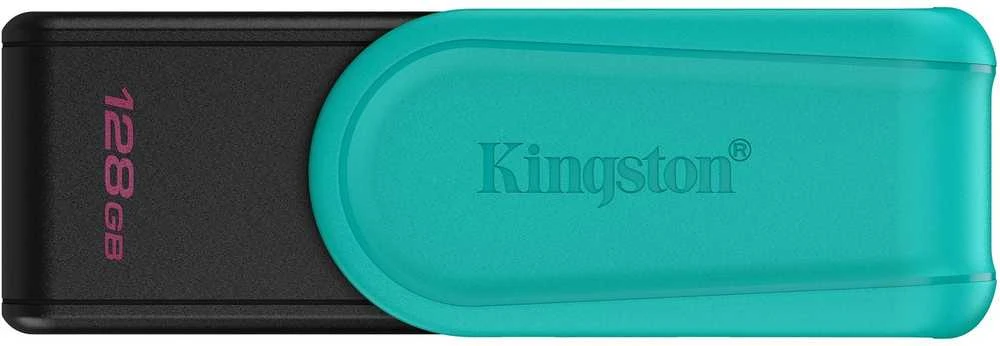 KINGSTON 128GB Portable USB 3.2 Gen 1 DataTraveler Exodia S Juodas/Turquoise