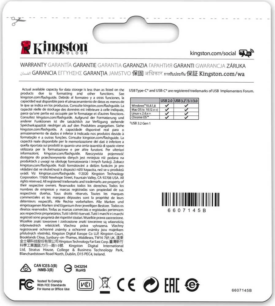 USB laikmena Kingston DataTraveler microDuo 3C, 64 GB, USB Type-A / USB Type-C