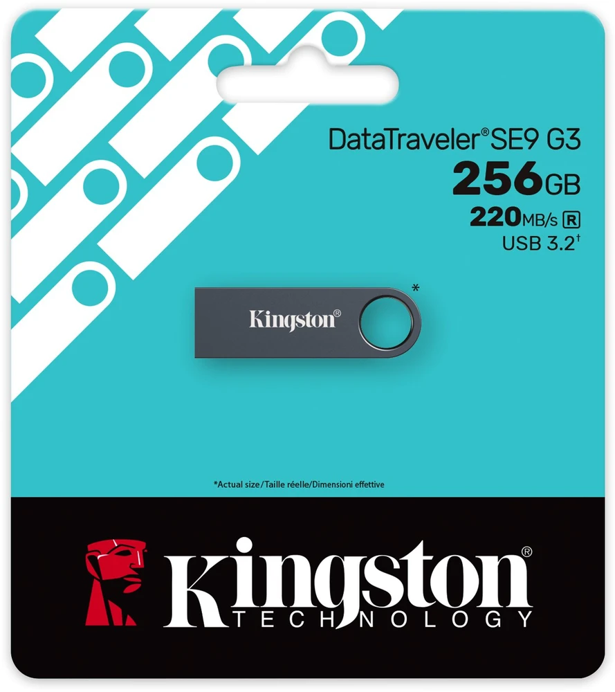 „Kingston“ USB atmintinė | „DataTraveler SE9 G3“ | 256 GB | USB A tipo | Pilkas