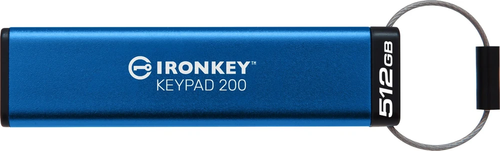 „Kingston IronKey“ klaviatūra 200 512 GB USB-A su AES šifravimu