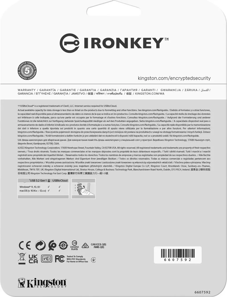 KINGSTON 256GB IKLP50 AES USB