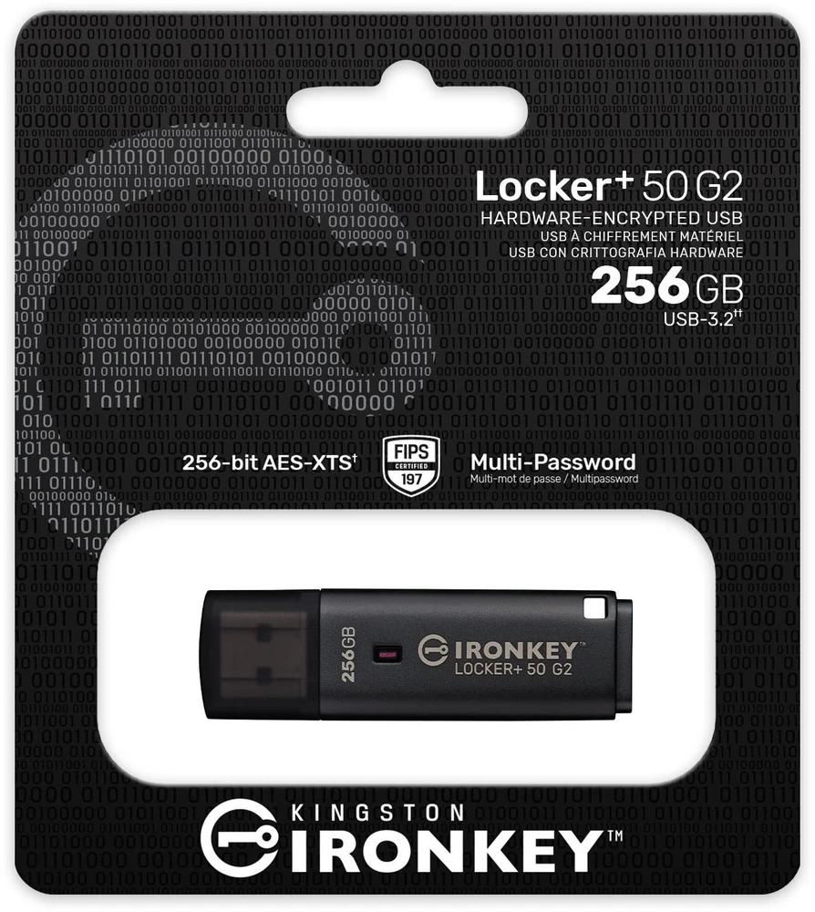 „Kingston IronKey Locker+ 50 G2“ 256 GB USB 3.2 atmintinė