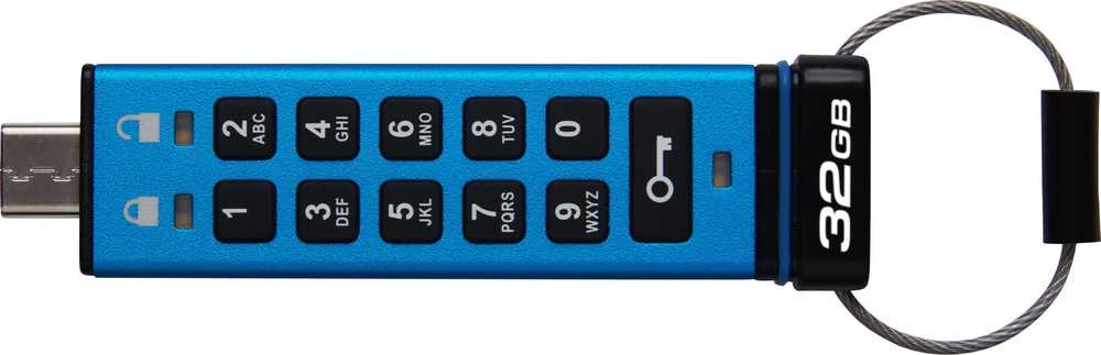 Kingston IronKey klaviatūra 200 32GB USB-C AES Encrypted