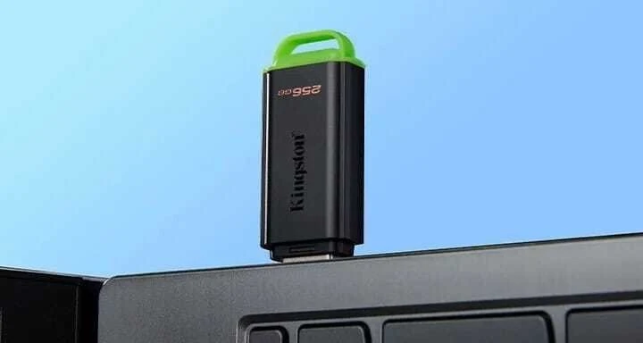 Kingston Technology DataTraveler 128GB Portable USB 3.2 Gen 1 Exodia Juodas/Mėlyna