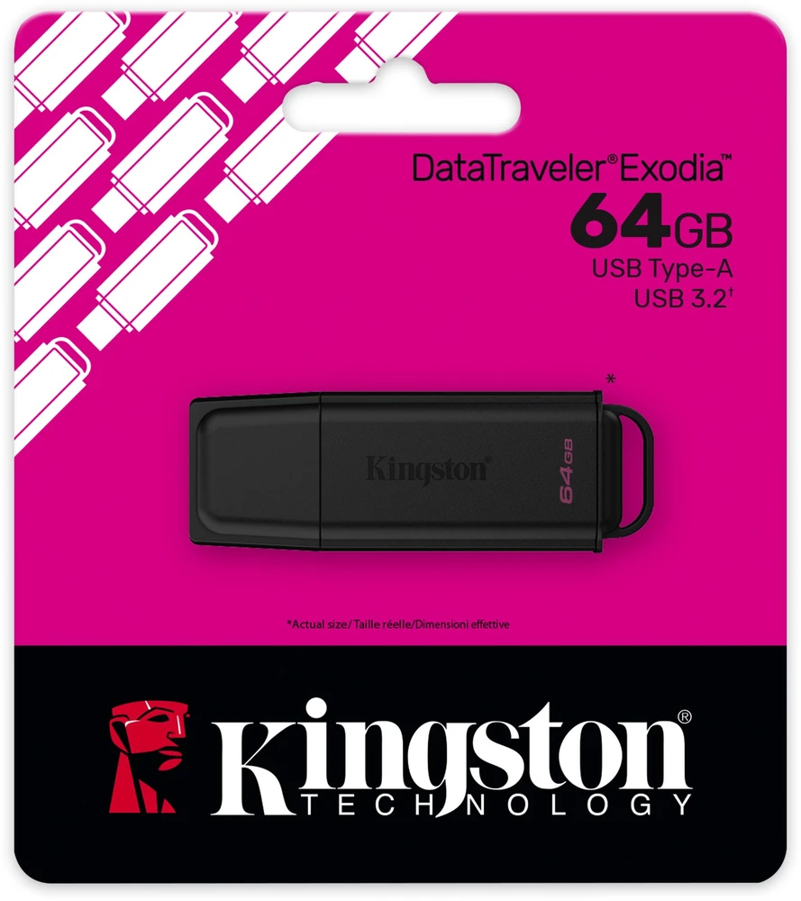 „Kingston Technology DataTraveler“ 64 GB nešiojamas USB 3.2 Gen 1 Exodia Juodas