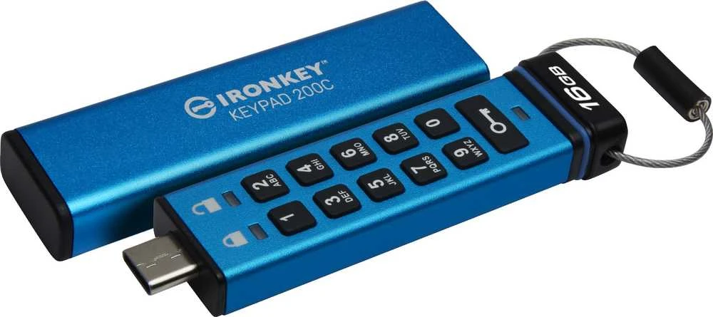 Kingston IronKey klaviatūra 200 16GB USB-C AES Encrypted