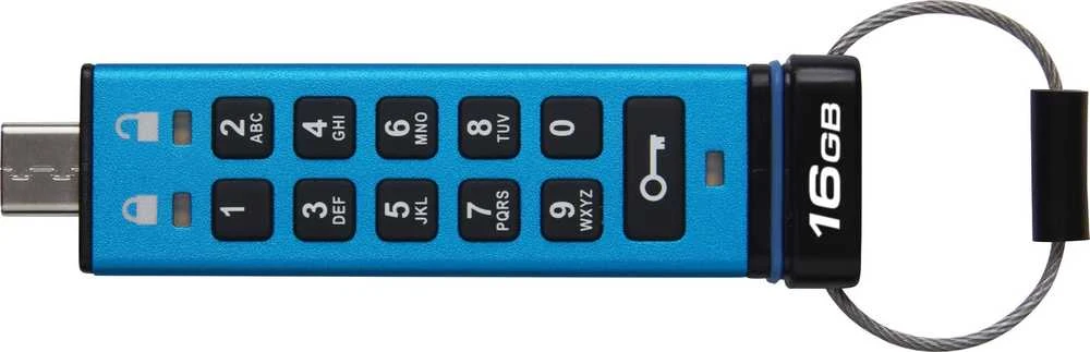 Kingston IronKey klaviatūra 200 16GB USB-C AES Encrypted