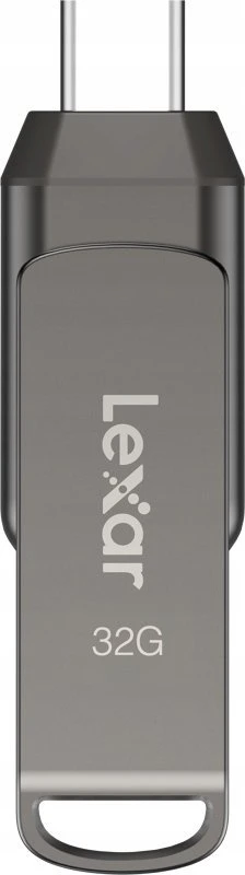 Lexar | 2 viename USB atmintinė, kurios skaitymo greitis siekia 100 MB/s | „JumpDrive Dual Drive D400“ | 32 GB | C ir A tipo USB 3.1 | Pilkas