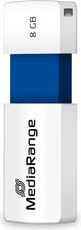 Mėlyna MediaRange Color Edition 8 GB, USB-Stick - baltas/mėlynas, USB-A 2.0