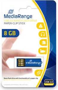 „Mėlyna MediaRange USB Nano“ 8 GB, USB atmintinė – mėlynas, USB-A 2.0, su jungties funkcija
