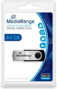 STICK 64GB USB2.0 MEDIARANGE Juodas