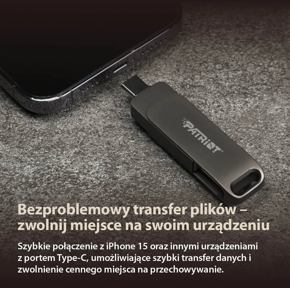 USB atmintinė „Rage R550“ 64 GB, USB C / USB A tipo, dviguba sąsaja
