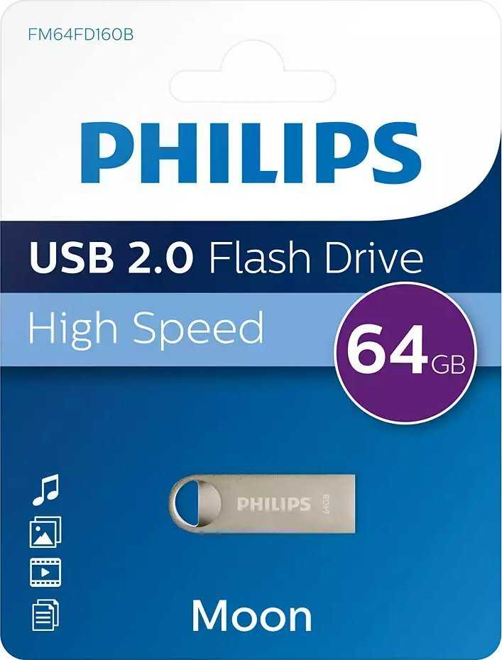 USB atmintinė „Philips Moon Edition 2.0“, 64 GB (FM64FD160B/00)