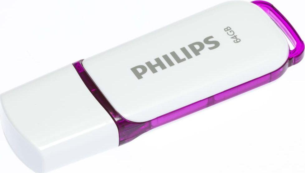 Philips USB 2.0 64GB Snow Edition Violetinė