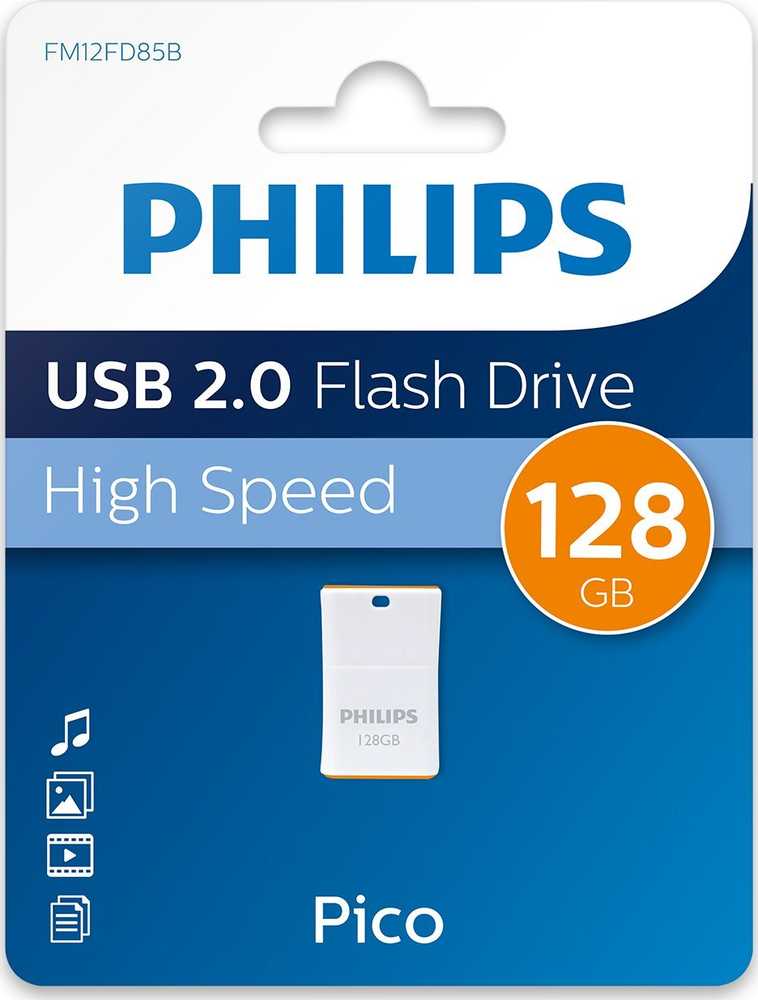 Pendrive Philips Pico Edition 128GB Sunrise Oranžinis (FM12FD85B/00)