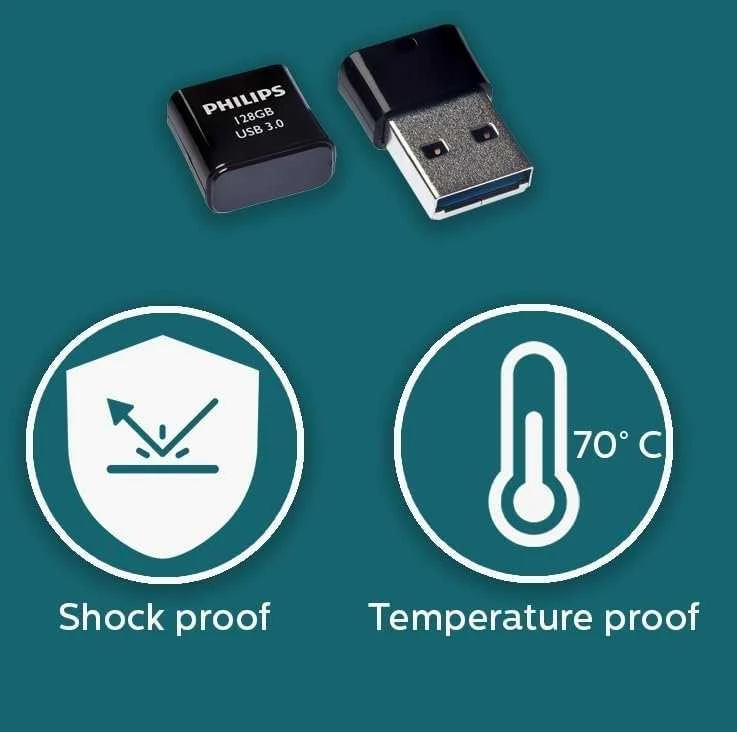 Philips USB 3.0 128GB Pico Edition Midnight Juodas