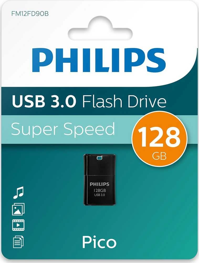 Philips USB 3.0 128GB Pico Edition Midnight Juodas