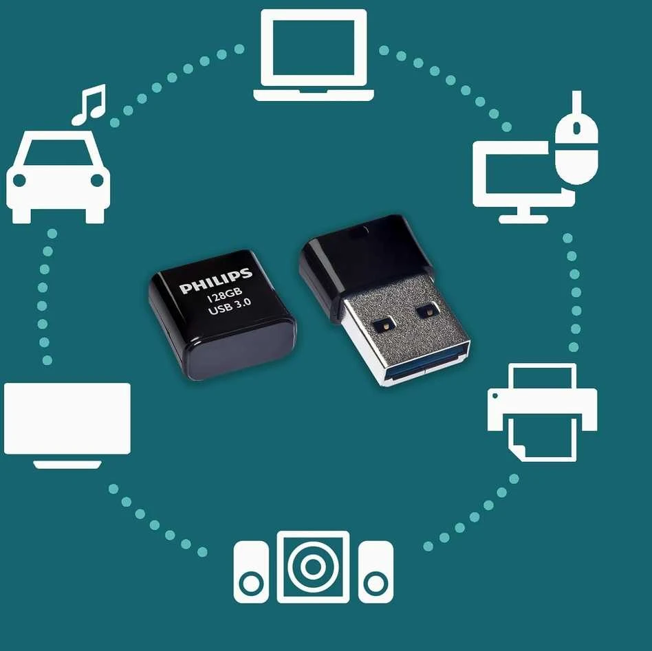 Philips USB 3.0 128GB Pico Edition Midnight Juodas
