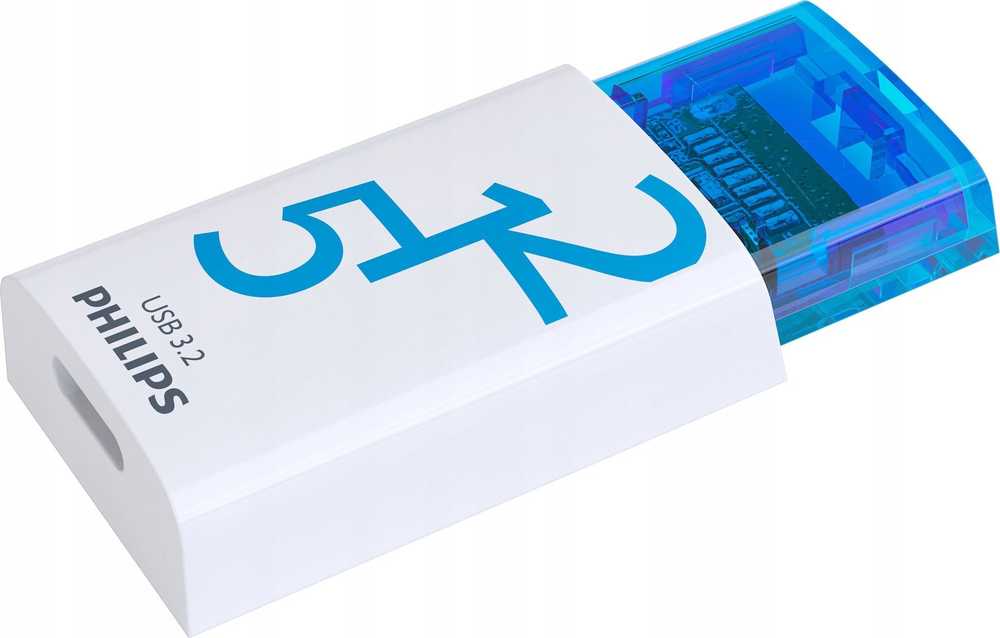 Pendrive Philips Click Series USB 3.2 Gen 1 USB-C 512GB Ocean Mėlyna (FM51FD175B/00)