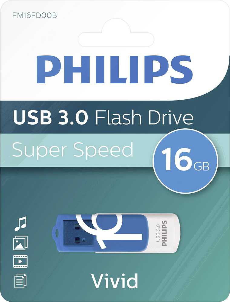 „Philips“ USB 3.0 16 GB „Vivid Edition“ Mėlyna