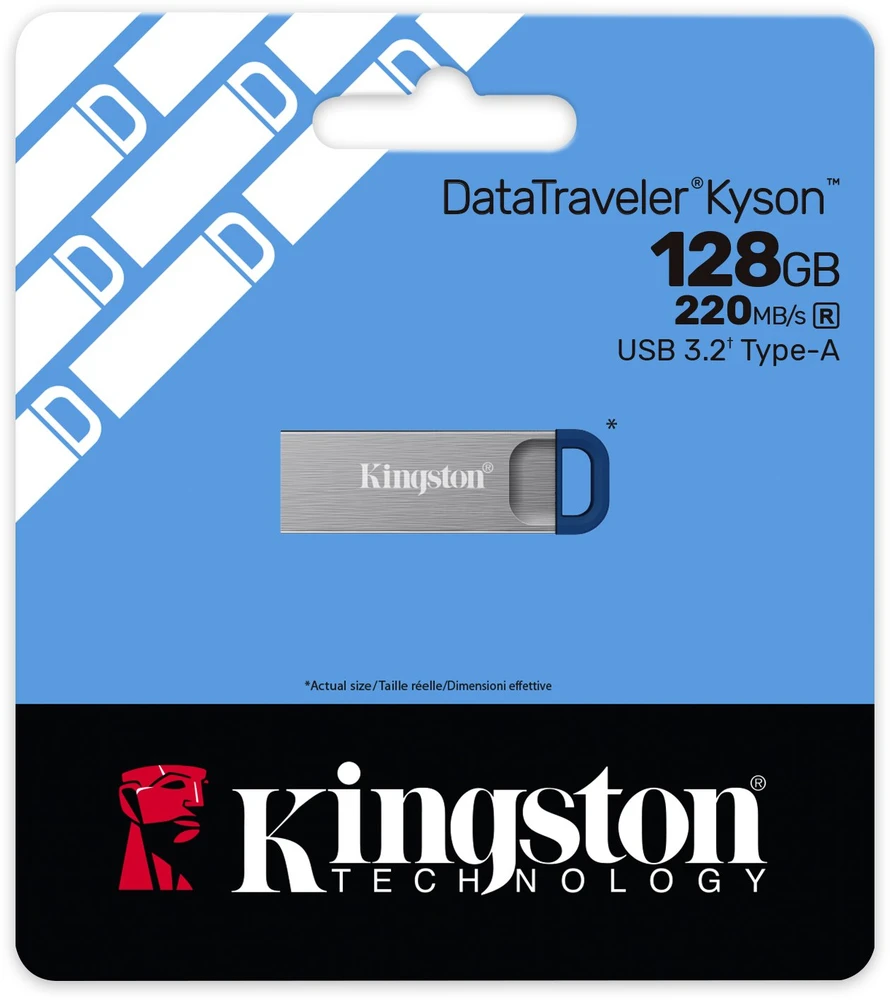 Atmintukas PNY Kingston Technology DataTraveler 128GB Kyson 220 MB/s metalinis USB 3.2 Gen 1 (DTKNG2/128GB)