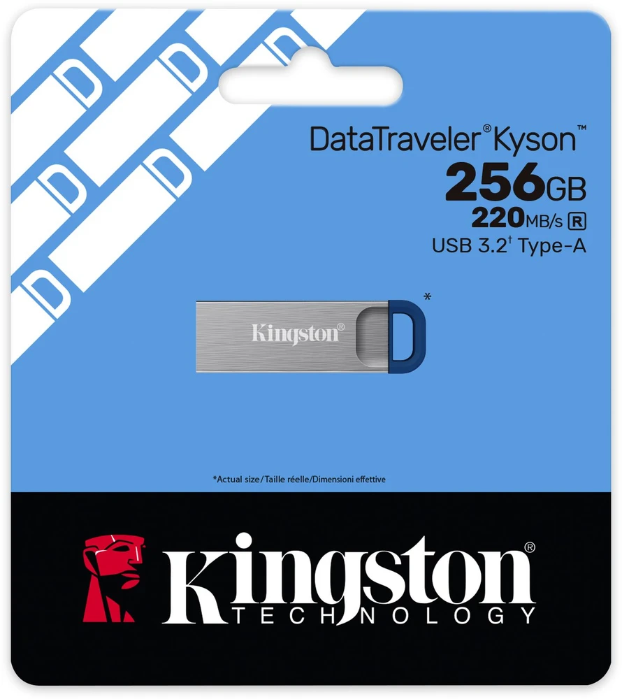 Pendrive PNY Kingston Technology DataTraveler 256GB Kyson 220 MB/s Metalowy USB 3.2 Gen 1 (DTKNG2/256GB)