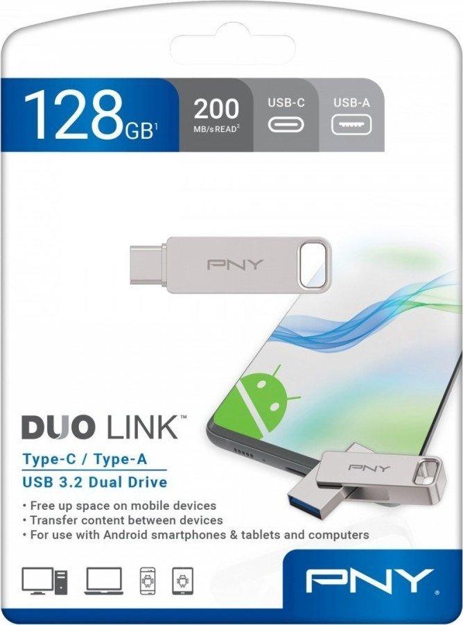 PNY USB 3.2 Duo-Link 128GB Type-C / Type-A