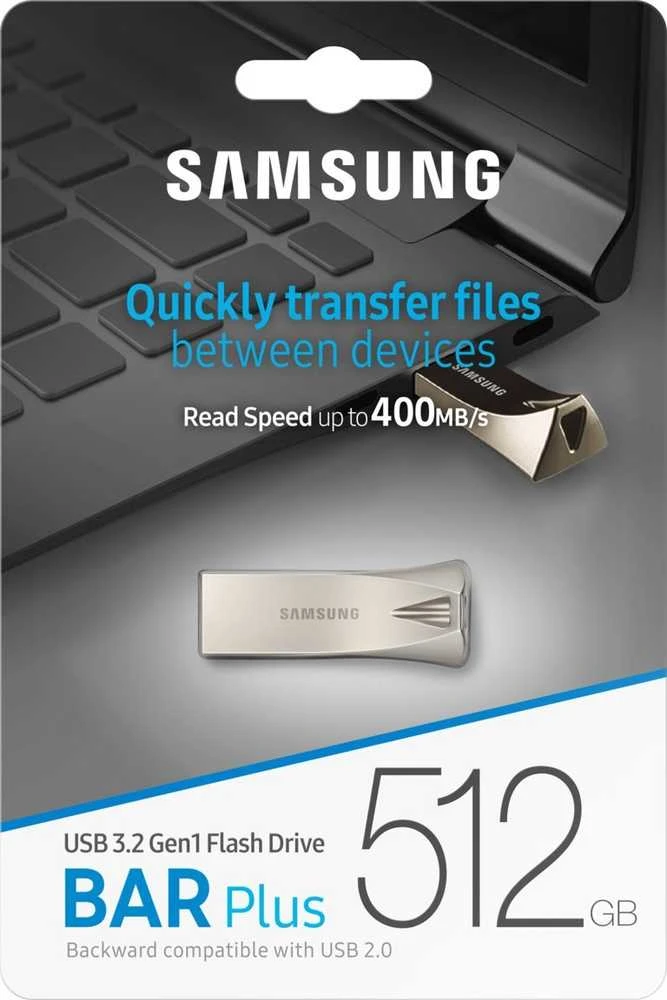 USB laikmena Samsung BAR Plus MUF-512BE3/APC, 512GB