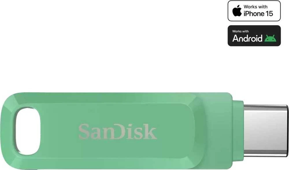 „SanDisk Ultra Dual Drive Go USB Type-C“, „Absinthe Žalias“, pasaulinis, 400 MB/s, 256 GB