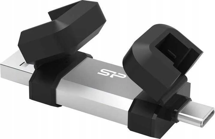 „Silicon Power“ dvigubas USB diskas | „Mobile C51“ | 128 GB | USB C/A tipo | Sidabrinis