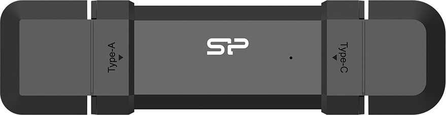 Silicon Power Portable Išorinis kietasis diskas SSD | DS72 | 250 GB | USB Type-A and USB Type-C 3.2 Gen 2 | Juodas