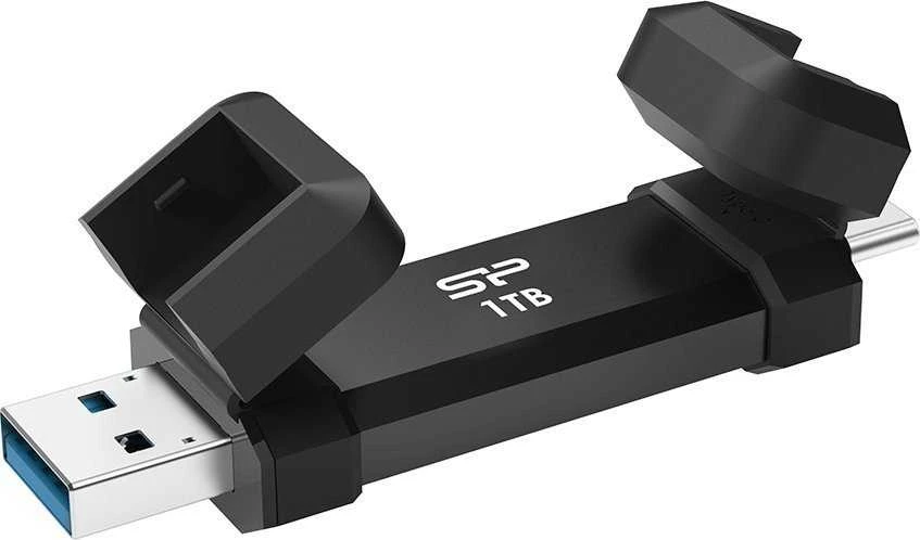 Silicon Power Portable Išorinis kietasis diskas SSD | DS72 | 500 GB | USB Type-A/USB Type-C 3.2 Gen 2 | Juodas