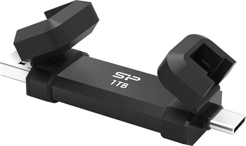 Silicon Power Portable Išorinis kietasis diskas SSD | DS72 | 500 GB | USB Type-A/USB Type-C 3.2 Gen 2 | Juodas