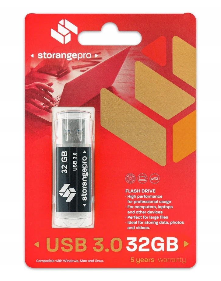 Pendrive Storange Pro, 32 GB (STORANPENP32GBBK3.0)