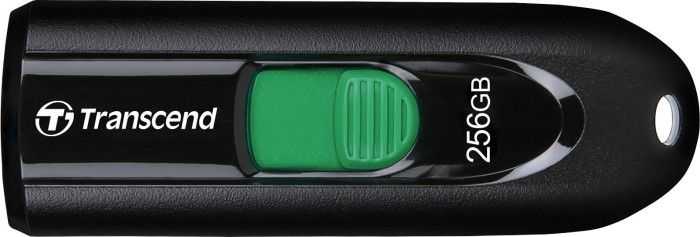 TRANSCEND 256GB USB3.2 USB-C atmintinė be dangtelio, juoda