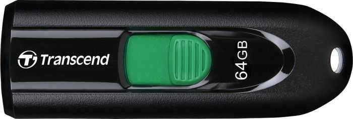 TRANSCEND 64GB USB3.2 USB-C atmintinė be dangtelio, juoda
